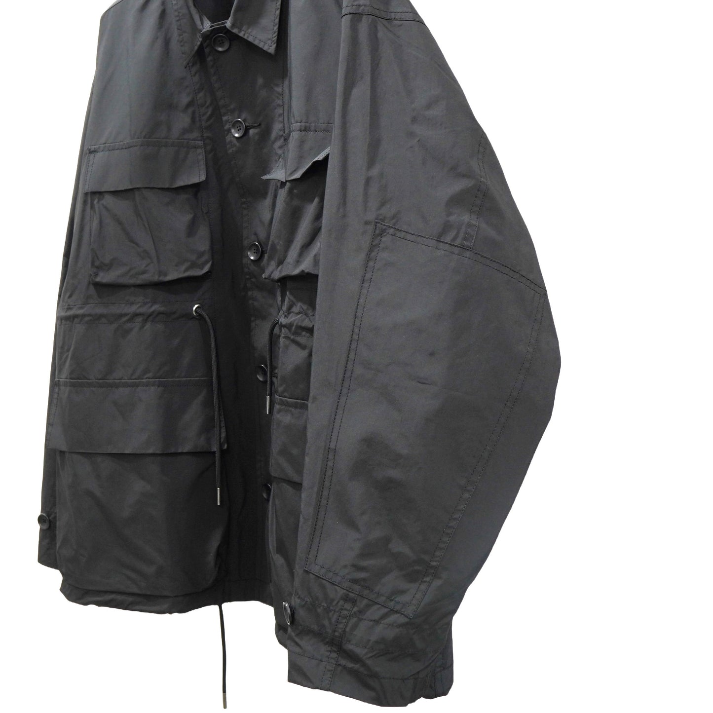 ＜meanswhile＞PAPER TOUCH FEATHER BLOUSON (OFF BLACK)＜ミーンズワイル＞ ペーパータッチフェザーブルゾン (オフブラック)