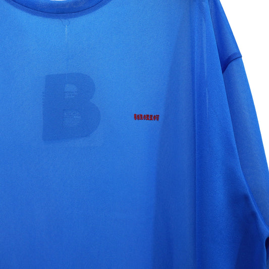 〈 BODYSONG.〉TEE/See-through LS (BLUE）/〈ボディソング〉シースルーロングスリーブTシャツ（ブルー）