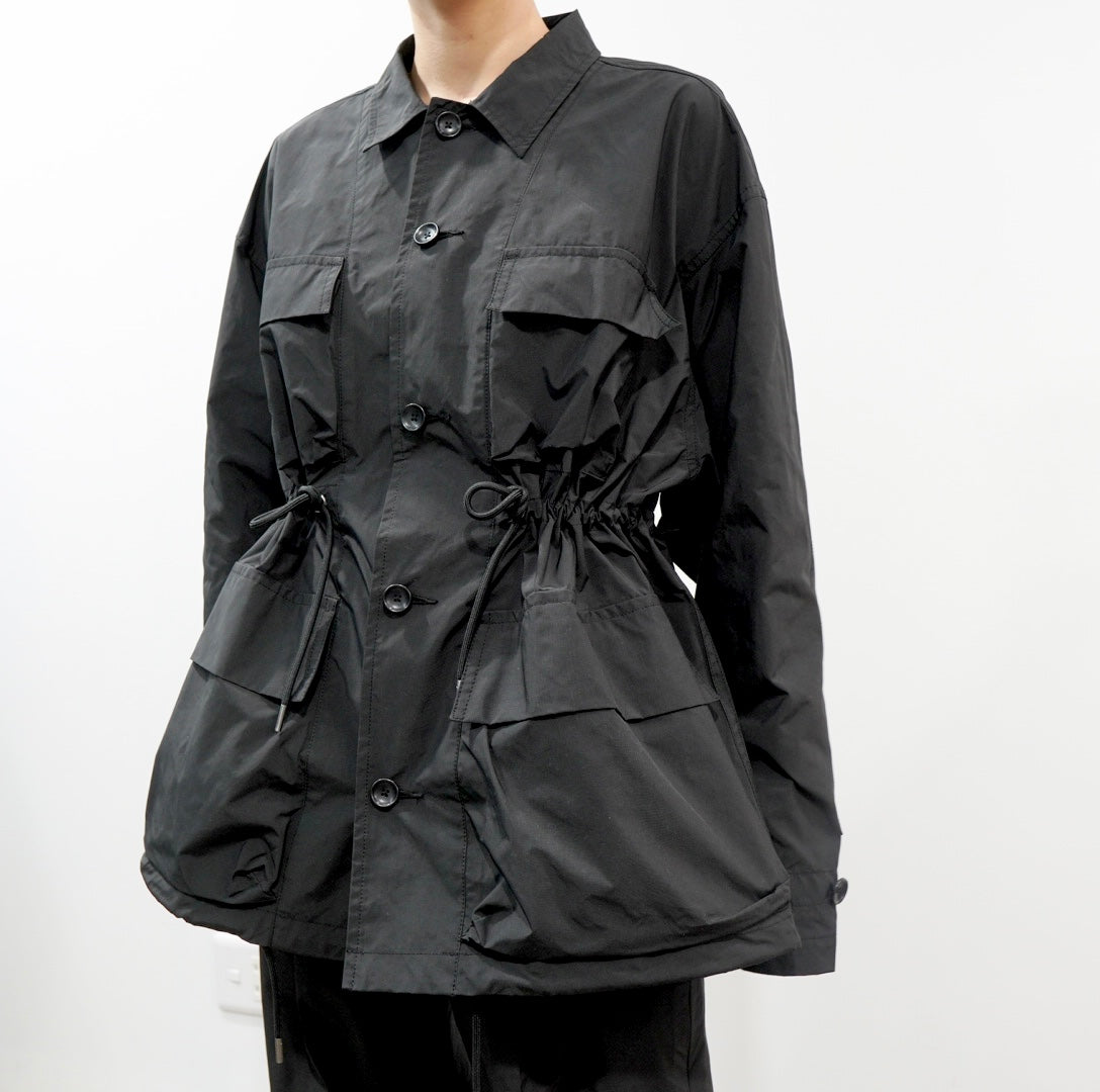 ＜meanswhile＞PAPER TOUCH FEATHER BLOUSON (OFF BLACK)＜ミーンズワイル＞ ペーパータッチフェザーブルゾン (オフブラック)