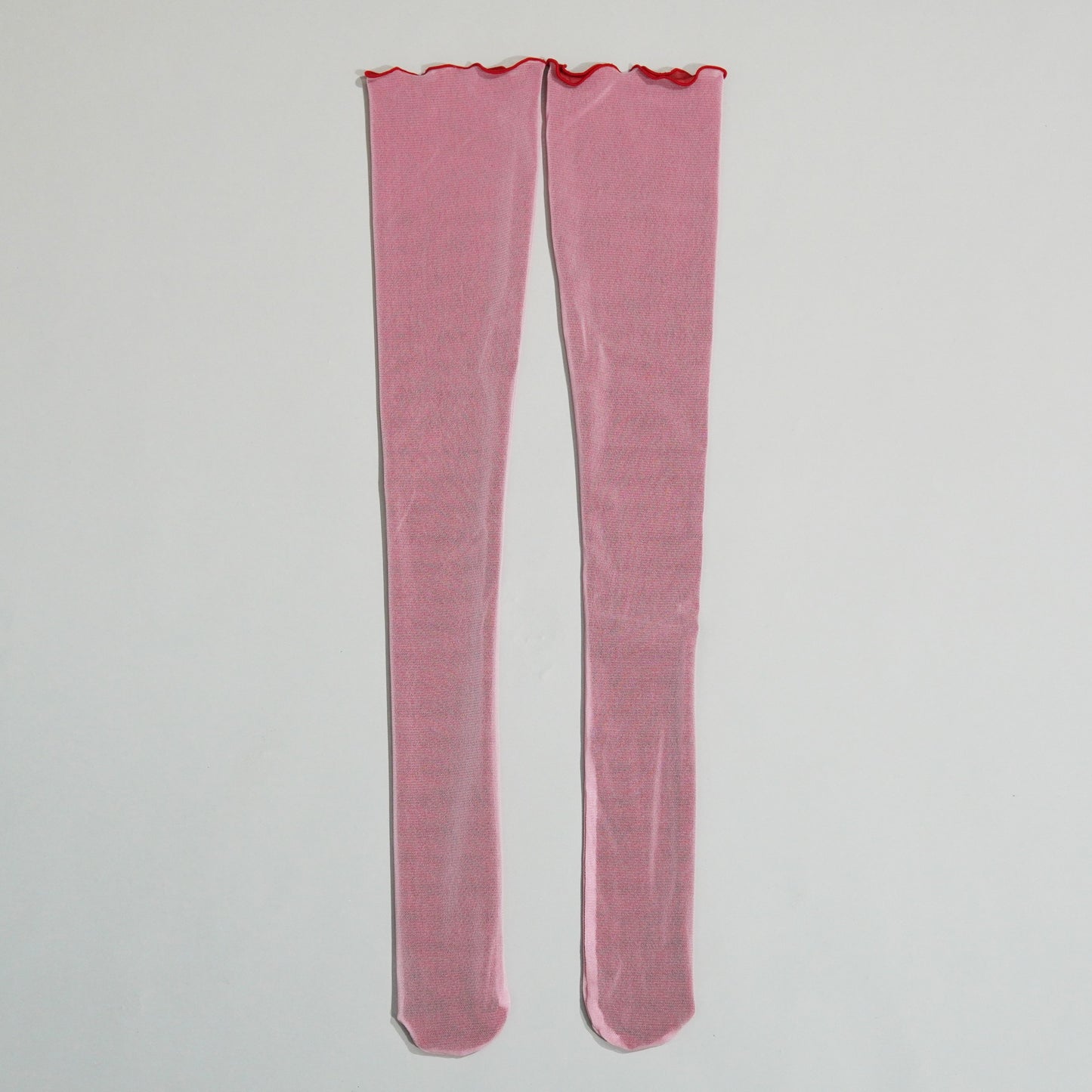 NON TOKYO / REVERSIBLE POWERNET LONG SOX (RED×PINK) /〈ノントーキョー〉リバーシブルパワーネットロングソックス (レッド×ピンク)